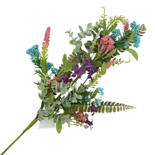 27"L Greenery Spray with Green Speckled Eggs and Leaves, Spring Greenery Stem, Easter Greenery Floral Bush with Leaves and Eggs, HE7276