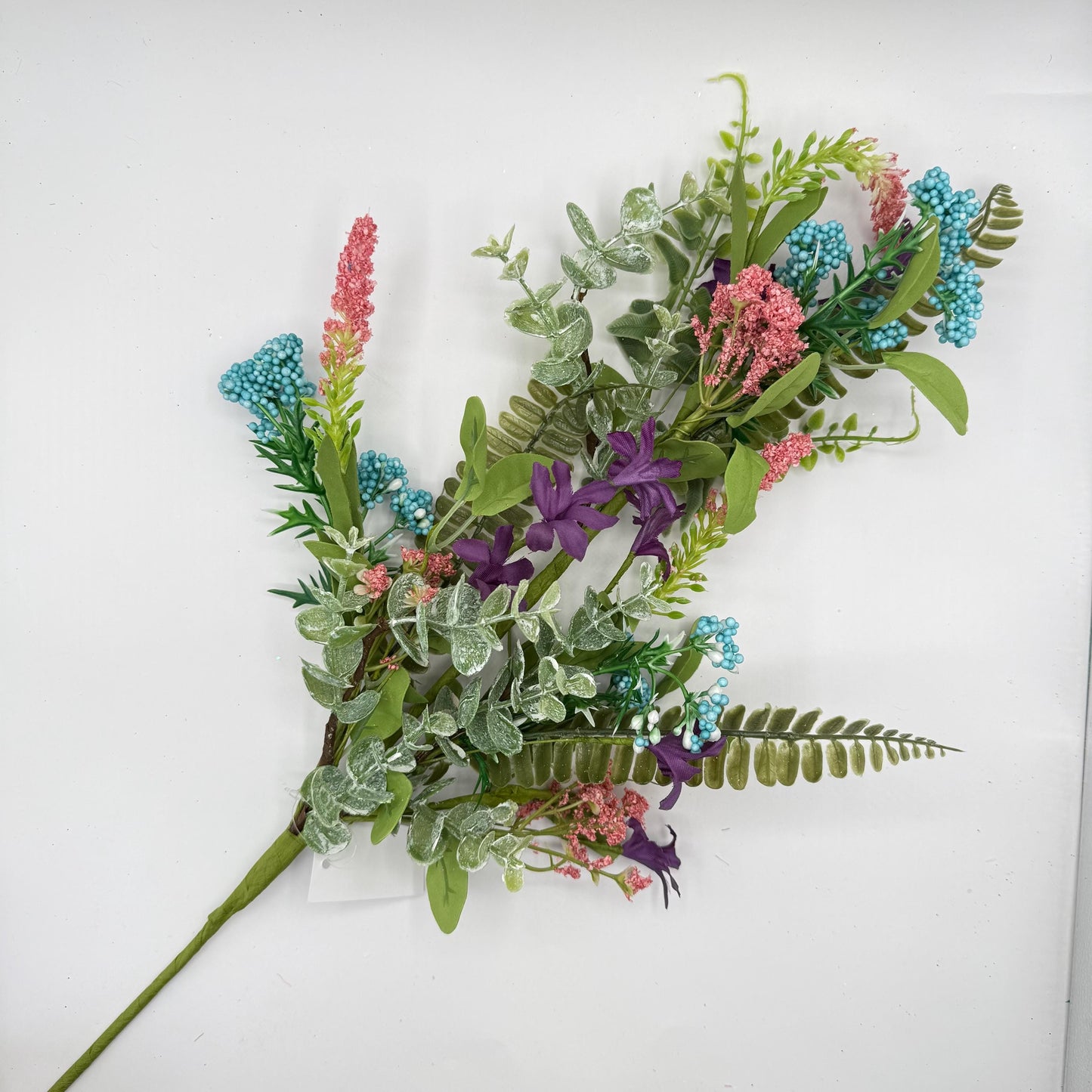 27"L Greenery Spray with Green Speckled Eggs and Leaves, Spring Greenery Stem, Easter Greenery Floral Bush with Leaves and Eggs, HE7276