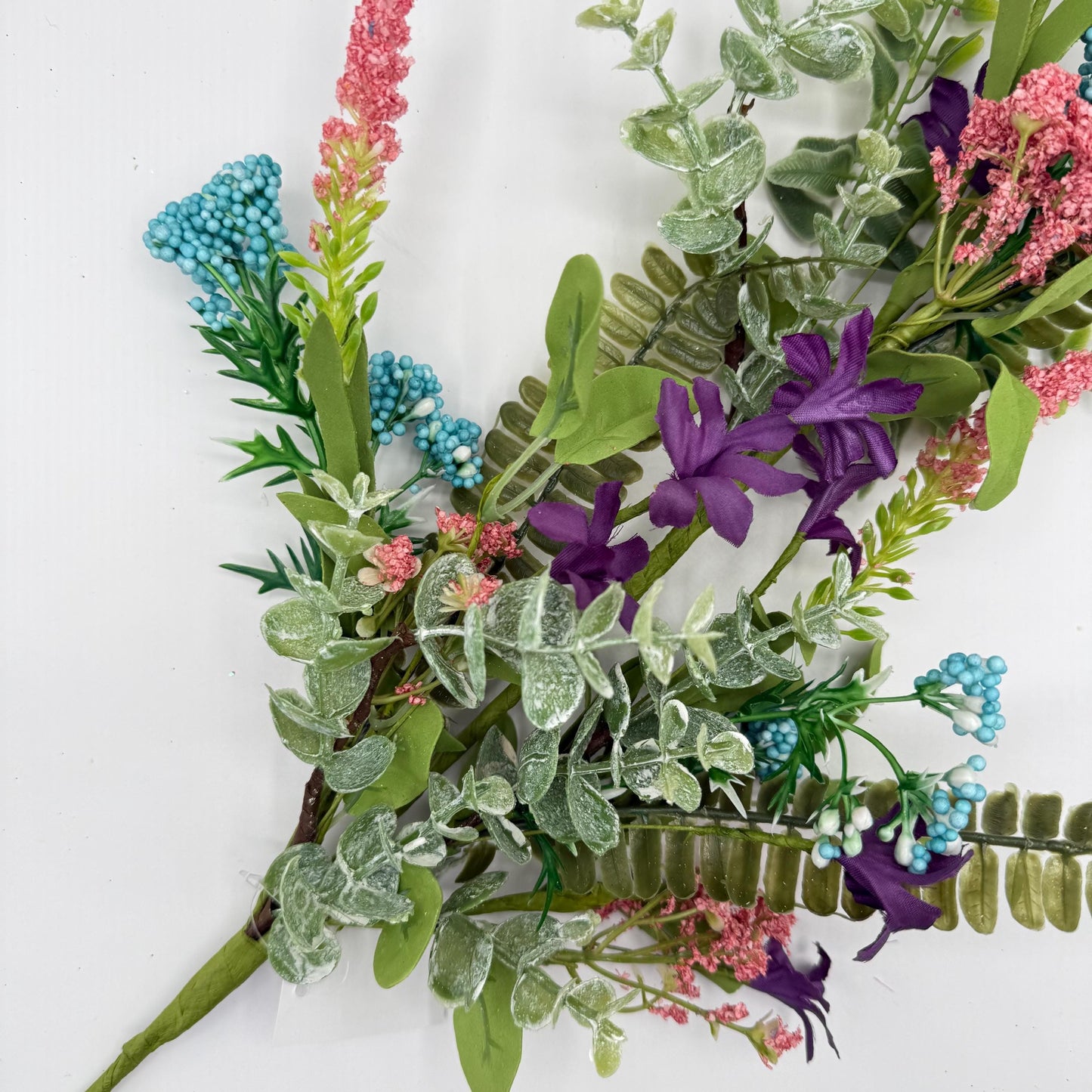 27"L Greenery Spray with Green Speckled Eggs and Leaves, Spring Greenery Stem, Easter Greenery Floral Bush with Leaves and Eggs, HE7276