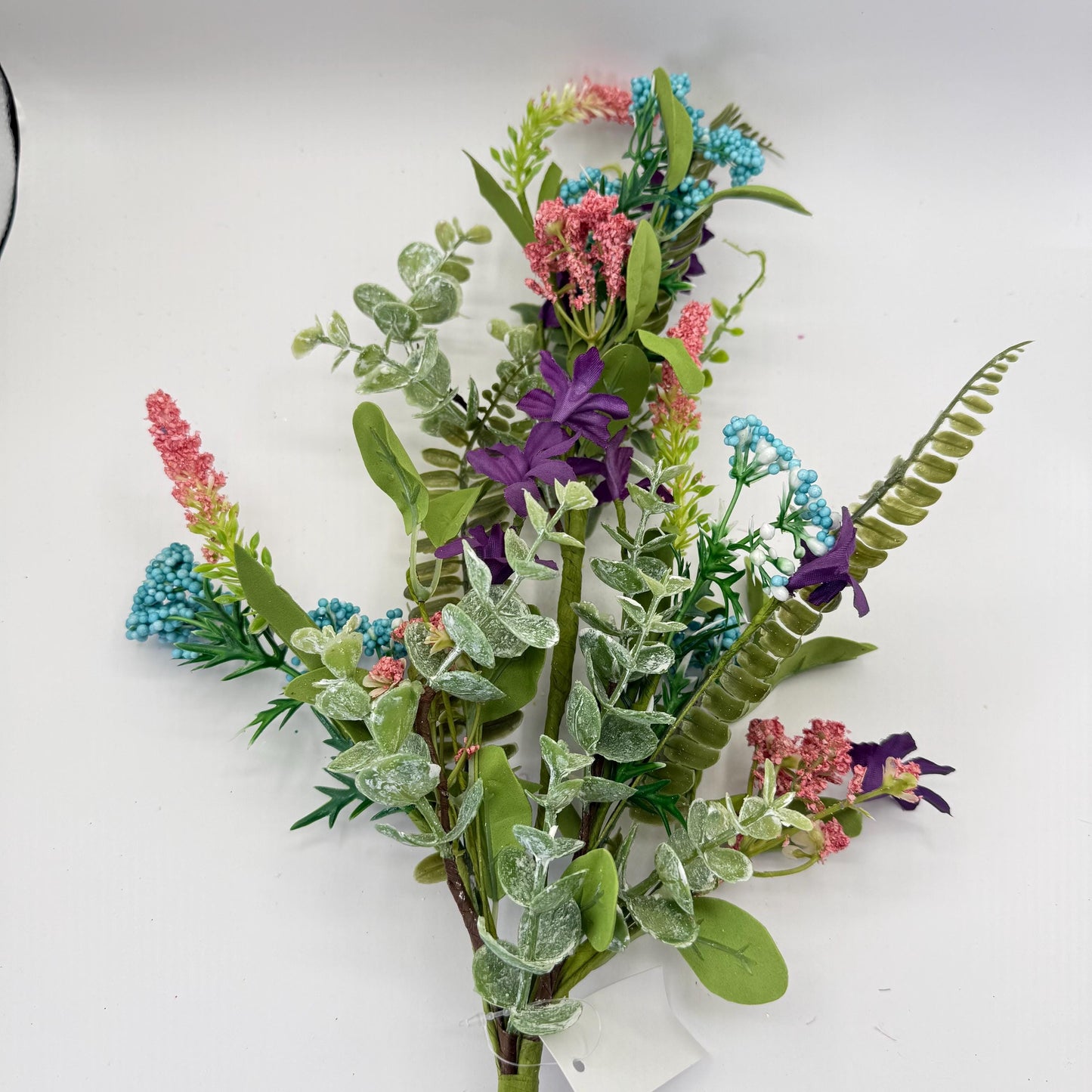 27"L Greenery Spray with Green Speckled Eggs and Leaves, Spring Greenery Stem, Easter Greenery Floral Bush with Leaves and Eggs, HE7276