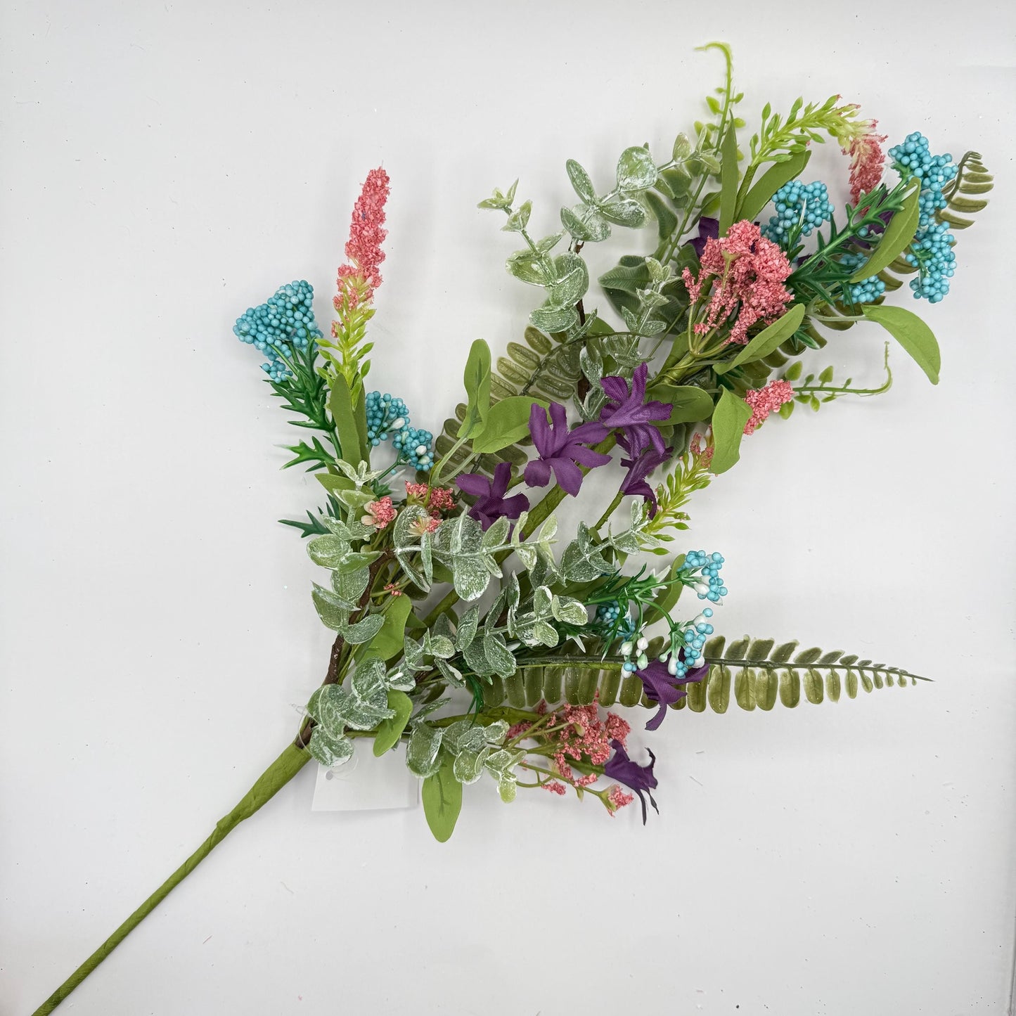 27"L Greenery Spray with Green Speckled Eggs and Leaves, Spring Greenery Stem, Easter Greenery Floral Bush with Leaves and Eggs, HE7276
