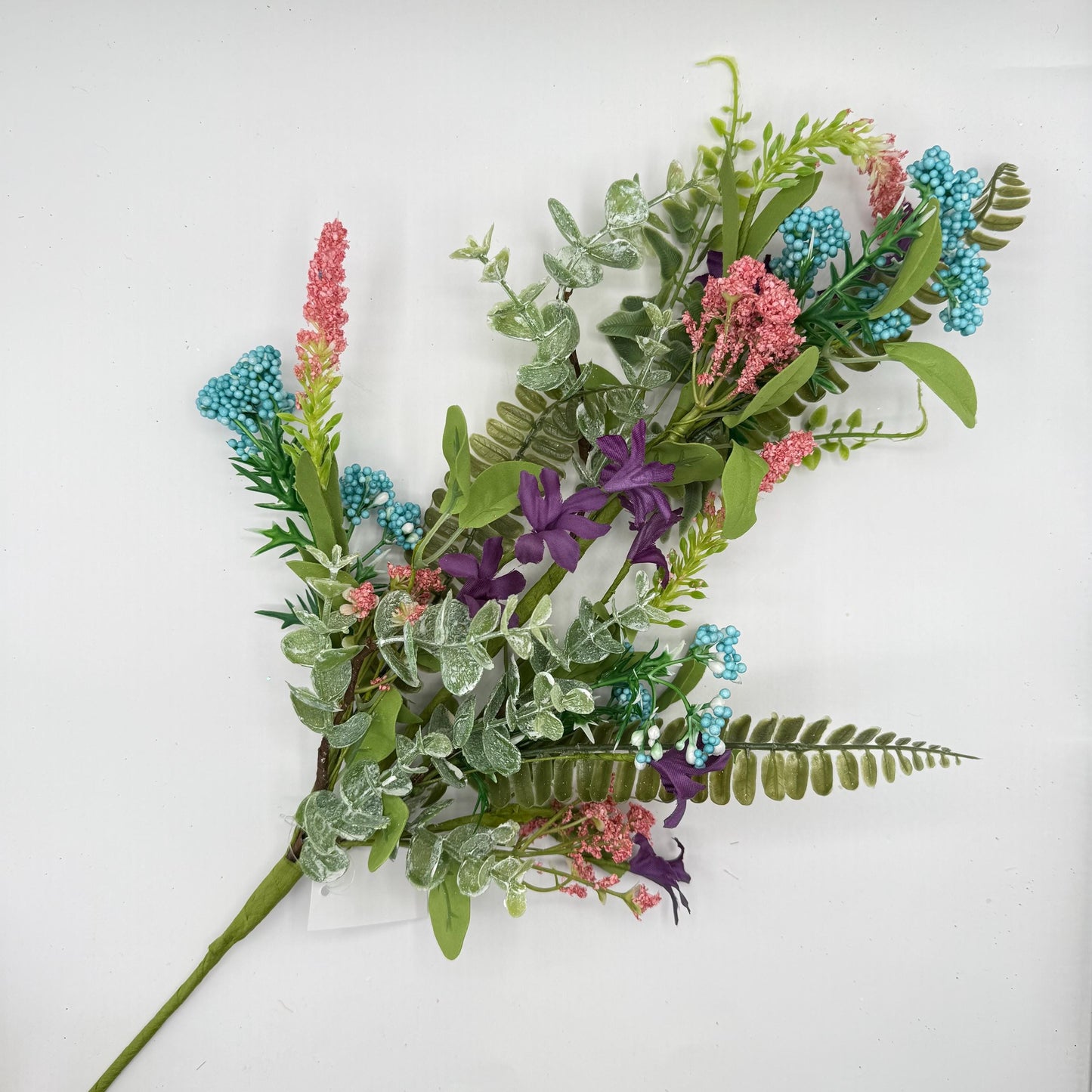 27"L Greenery Spray with Green Speckled Eggs and Leaves, Spring Greenery Stem, Easter Greenery Floral Bush with Leaves and Eggs, HE7276
