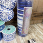 Chinoiserie Butterfly Thin Wreath Kit, DIY Mesh Wreath Kit, Do It Yourself Everyday Door Decor, Blue and White Chinoiserie Spring Front Door