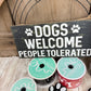Dog Wreath Kit, "Dogs Welcome, People Tolerated" Sign, Black Red and White Dog Themed Decor, Make Your Own Dog Wreath Kit, Dog Mom Dad Gift