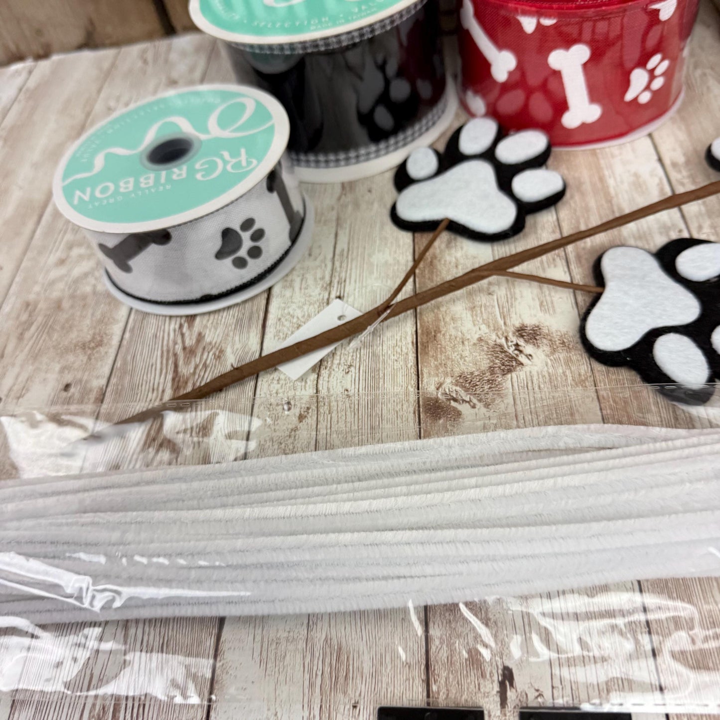 Dog Wreath Kit, "Dogs Welcome, People Tolerated" Sign, Black Red and White Dog Themed Decor, Make Your Own Dog Wreath Kit, Dog Mom Dad Gift