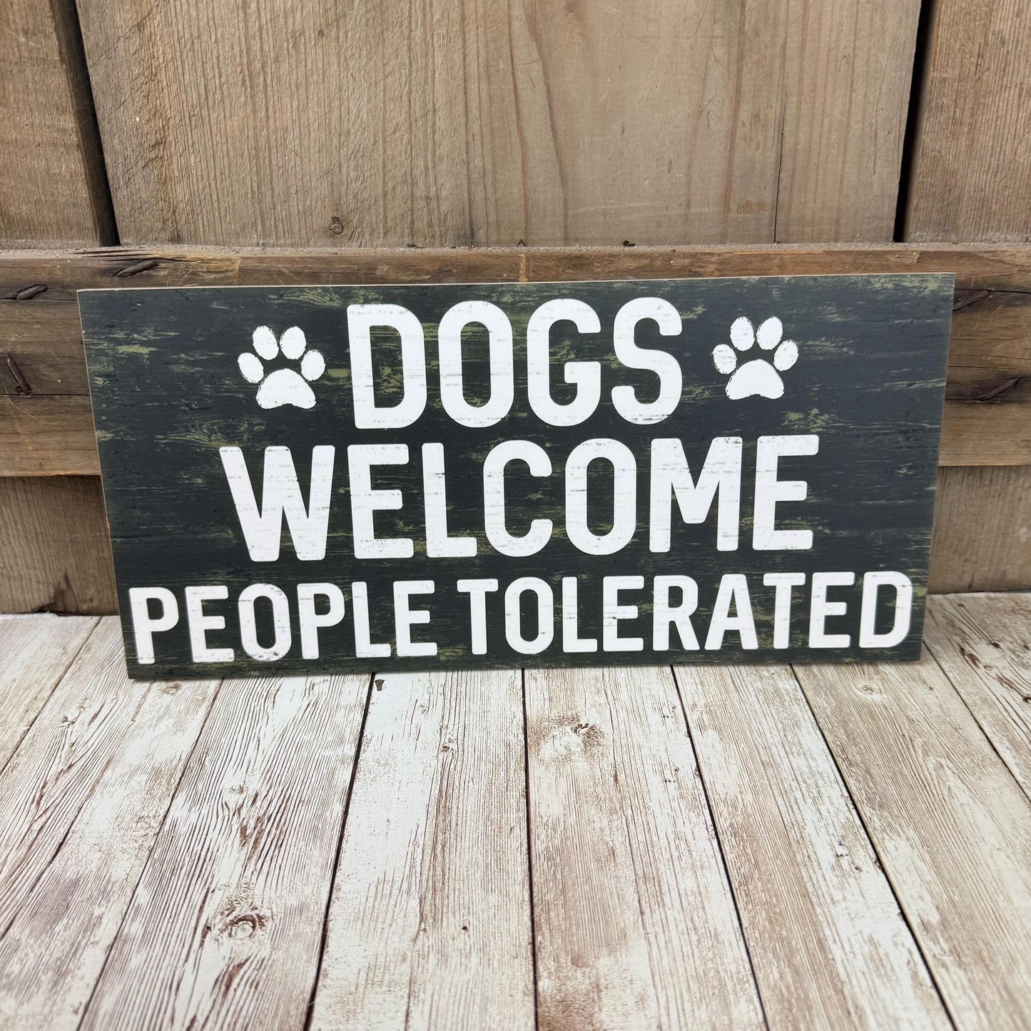 Dog Wreath Kit, "Dogs Welcome, People Tolerated" Sign, Black Red and White Dog Themed Decor, Make Your Own Dog Wreath Kit, Dog Mom Dad Gift