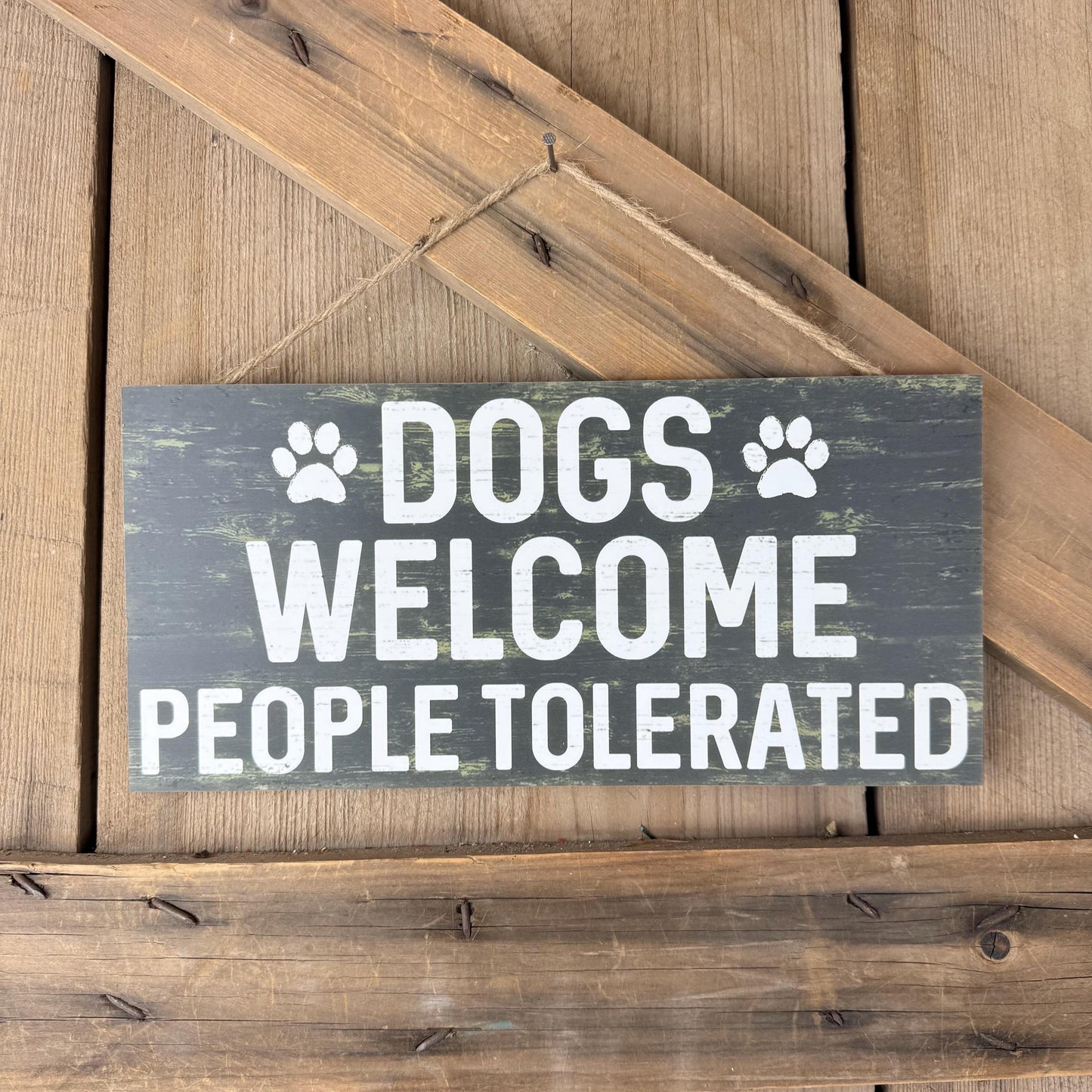 Dog Wreath Kit, "Dogs Welcome, People Tolerated" Sign, Black Red and White Dog Themed Decor, Make Your Own Dog Wreath Kit, Dog Mom Dad Gift