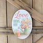 Spring Thin Wreath Kit, Love Grows Here Wreath Kit, Spring Easy DIY Wall Decoration, Beginner Front Door Decor Kit, Floral and Ribbon Bundle