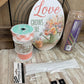 Spring Thin Wreath Kit, Love Grows Here Wreath Kit, Spring Easy DIY Wall Decoration, Beginner Front Door Decor Kit, Floral and Ribbon Bundle