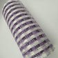 Cream and Lavender Poly Burlap Check Mesh: 10" x 10 yds Wreath Supply, Wreathmaking Mesh, Easter and Spring Pastel Mesh, Petal Wreath Ribbon