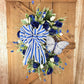 Butterfly Grapevine Kit WITH VIDEO, Blue and White Chinoiserie Butterfly Wreath Kit, Spring DIY Wall Decoration, Grapevine Floral Bundle