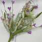 24"L Fabric Flower/EVA Leaf/Beads Spray: Lavender, Purple Greenery Stem, Greenery Filler Bush with Leaves Buds and Berries, 60919, FH807172