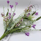 24"L Fabric Flower/EVA Leaf/Beads Spray: Lavender, Purple Greenery Stem, Greenery Filler Bush with Leaves Buds and Berries, 60919, FH807172