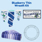 Blueberry Thin Wreath Kit, DIY Mesh Wreath Kit, Do It Yourself Everyday Wreath, Farmers Market Blueberries Front Door Decor, Door Decoration
