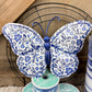 Chinoiserie Butterfly Thin Wreath Kit, DIY Mesh Wreath Kit, Do It Yourself Everyday Door Decor, Blue and White Chinoiserie Spring Front Door