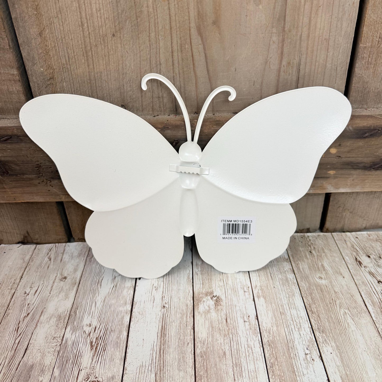 Chinoiserie Butterfly Sign, Blue and White Chinoiserie Embossed Metal Sign, Spring Front Door, Butterfly Decor