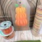 Fall Pumpkin Wreath Kit, Thin Fall Wreath Kit, Autumn Splendor Stacked Pumpkin Wreath Kit, Fall Beige and Orange Ribbon Mesh and Sign Bundle