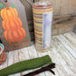 Fall Pumpkin Wreath Kit, Thin Fall Wreath Kit, Autumn Splendor Stacked Pumpkin Wreath Kit, Fall Beige and Orange Ribbon Mesh and Sign Bundle