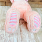 Easter Bunny Wreath Attachment, Pink Plush Bunny Bottom Striped Ears, Easter Home Decor Supplies, Bunny Wreath Supply Kit, Bunny Butt Ears