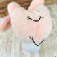Easter Bunny Wreath Attachment, Pink Plush Bunny Bottom Striped Ears, Easter Home Decor Supplies, Bunny Wreath Supply Kit, Bunny Butt Ears