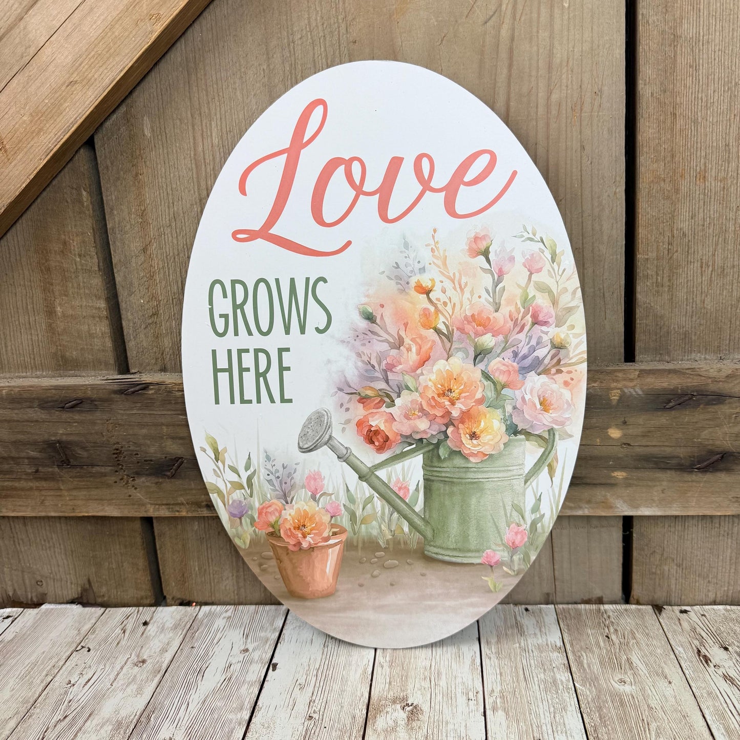 Beginner Grapevine Kit WITH VIDEO, Love Grows Here Floral Wreath Kit, Spring Easy DIY Wall Decoration, Grapevine Floral and Ribbon Bundle
