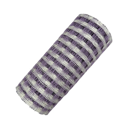 Cream and Lavender Poly Burlap Check Mesh: 10" x 10 yds Wreath Supply, Wreathmaking Mesh, Easter and Spring Pastel Mesh, Petal Wreath Ribbon