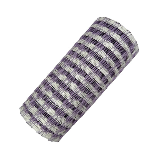 Cream and Lavender Poly Burlap Check Mesh: 10" x 10 yds Wreath Supply, Wreathmaking Mesh, Easter and Spring Pastel Mesh, Petal Wreath Ribbon