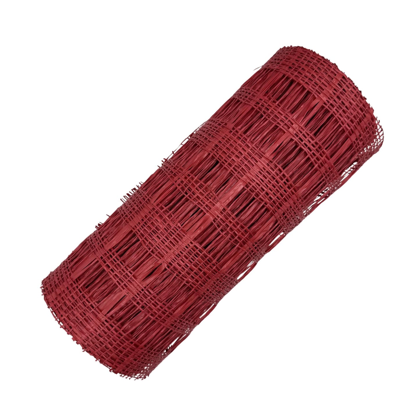 Red Criss Cross Poly Burlap Mesh: 10" x 10 yds Wreath Supply