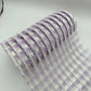 Cream and Lavender Poly Burlap Check Mesh: 10" x 10 yds Wreath Supply, Wreathmaking Mesh, Easter and Spring Pastel Mesh, Petal Wreath Ribbon