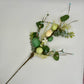 27"L Greenery Spray with Green Speckled Eggs and Leaves, Spring Greenery Stem, Easter Greenery Floral Bush with Leaves and Eggs, HE7276