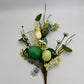 27"L Greenery Spray with Green Speckled Eggs and Leaves, Spring Greenery Stem, Easter Greenery Floral Bush with Leaves and Eggs, HE7276