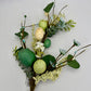 27"L Greenery Spray with Green Speckled Eggs and Leaves, Spring Greenery Stem, Easter Greenery Floral Bush with Leaves and Eggs, HE7276