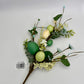 27"L Greenery Spray with Green Speckled Eggs and Leaves, Spring Greenery Stem, Easter Greenery Floral Bush with Leaves and Eggs, HE7276