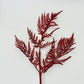 18.5"L Glitter Fern Leaf Spray: Red, Valentine’s Day Decor, Patriotic Spray for Wreath, Christmas Accent, Fourth of July Leaves, XS244224