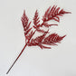18.5"L Glitter Fern Leaf Spray: Red, Valentine’s Day Decor, Patriotic Spray for Wreath, Christmas Accent, Fourth of July Leaves, XS244224