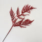 18.5"L Glitter Fern Leaf Spray: Red, Valentine’s Day Decor, Patriotic Spray for Wreath, Christmas Accent, Fourth of July Leaves, XS244224
